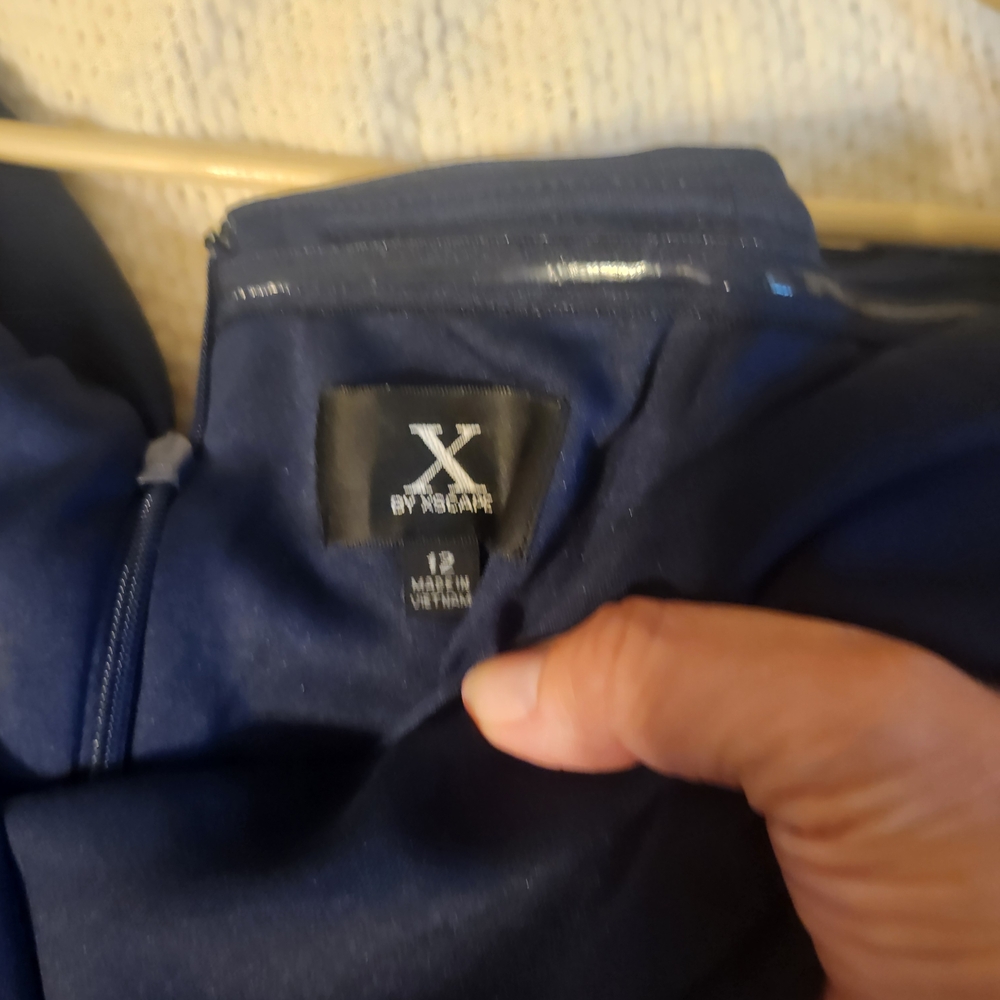 Xscape Navy Blue Dress - Picture 1 of 5